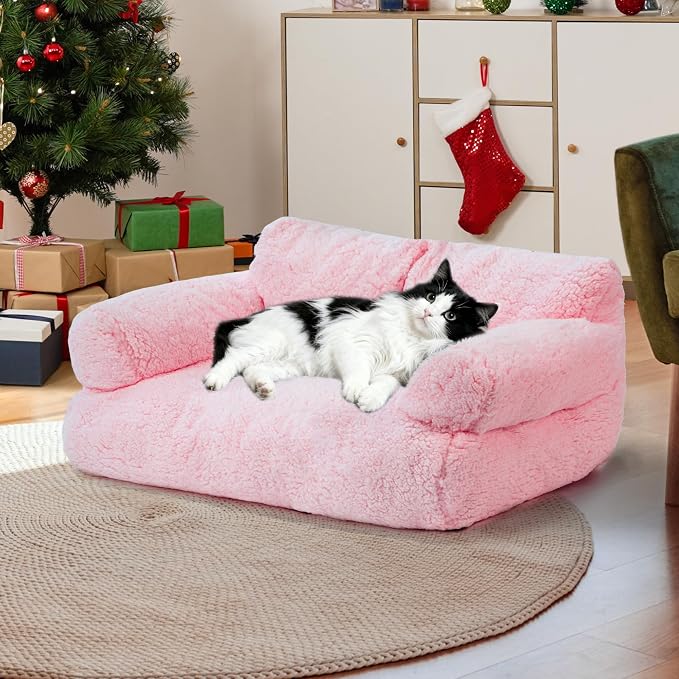 Large Cat Beds for Indoor Cats, Dog Couch Bed, Cute Cat Couch Sofas for Less by FURMORENE