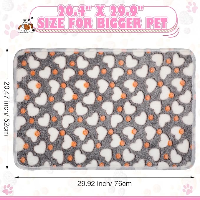 Chumia 18 Pcs Fleece Pet Blanket Soft Warm Sleep Mat Fluffy Cute Puppy Supplies - Image 2