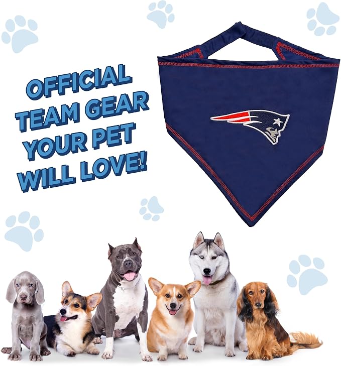 Pets First NFL New England Patriots TIE Dog Bandana, Small/Medium. Ultimate - Image 7