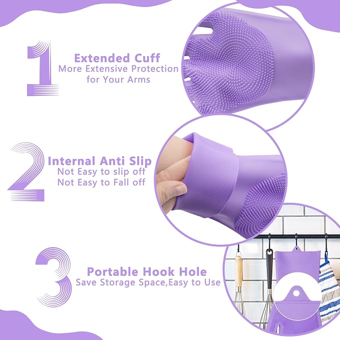 Pet Grooming Gloves—Heat Resistant Dog Washing Gloves - Image 6