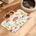 Pet Feeding Mat, Mushroom Absorbent Dog Cat Food Mat Flowers Dog Mat by Unknown