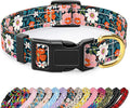 Reflective Dog Collar for Small Dogs, Cute Flower Theme Adjustable Heavy-Duty by TMOODEL