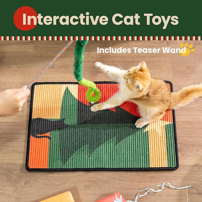 Cat Scratcher Mat, Sisal Cat Scratch Pad, Horizontal Floor Cat Scratching Pads - Image 2