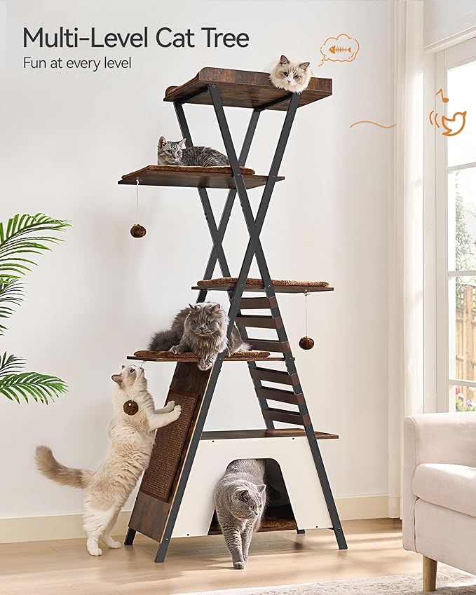 FourFurPets 72.4" Modern Cat Tower - Image 2