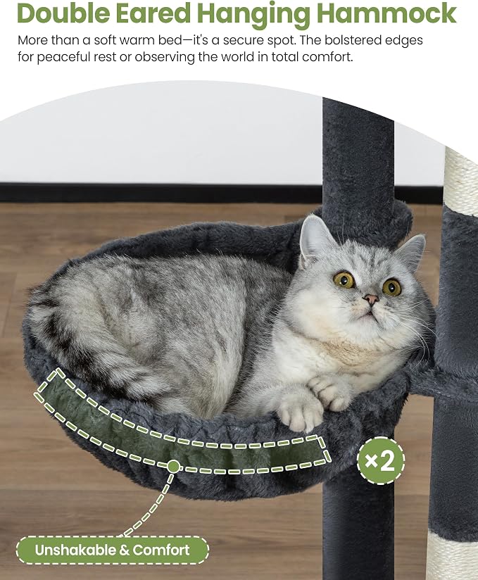 Extra Large Cat Tree, 84 Inch XXL Giant Cat Tower - Image 4