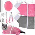 JULMELON Cat Washing Bag 10 PCS Set, Adjustable Cat Shower Net Bag and Pet by JULMELON