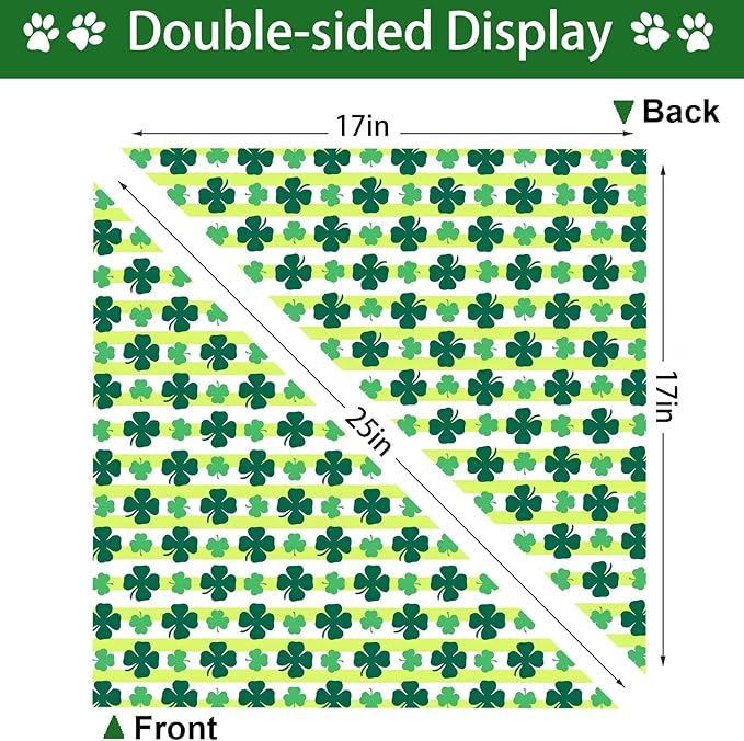 St. Patrick's Day Dog Bandana, 2 Pack Adjustable Holiday Party Pets Saint - Image 7
