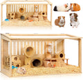 Leinuosen Wooden Hamster Cage, 32 Inch - GlobalHabitat Supply