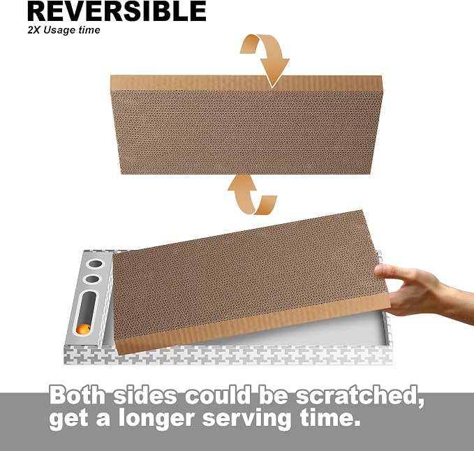 Cat Scratching Board 3 Pack – Reversible Cardboard Scratcher - Image 4