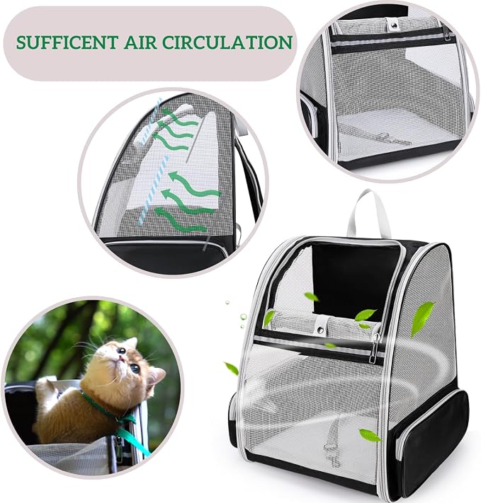 Lollimeow Cat Backpack Carrier, Airline Approved, Safe - Image 6