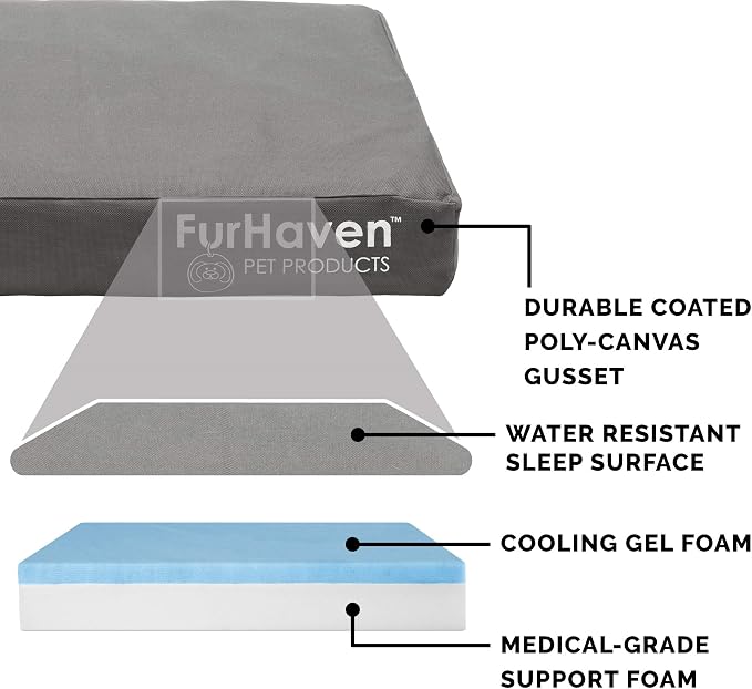 Furhaven Water-Resistant Cooling Gel Dog Bed - Image 4