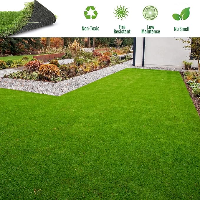 Artificial Grass Rug Outdoor Indoor 2FTX68FT Fake Grass Carpet Green Synthetic - Image 7