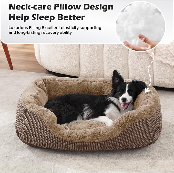 INVENHO Large Dog Beds Large Sized, Washable Orthopedic Warming Soft Sleeping - Image 3