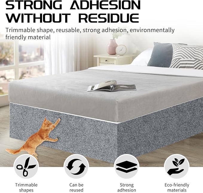 2 Pcs Total 78.8"x15.8" Cat Scratch Mat, Cat Scratch Couch Furniture Protector - Image 5