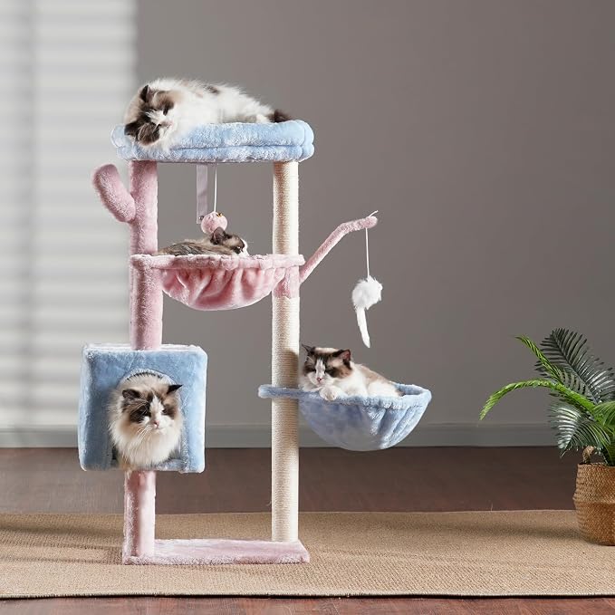 Heybly Cat Tree, 39.4 Inches Tower Condo - Image 9