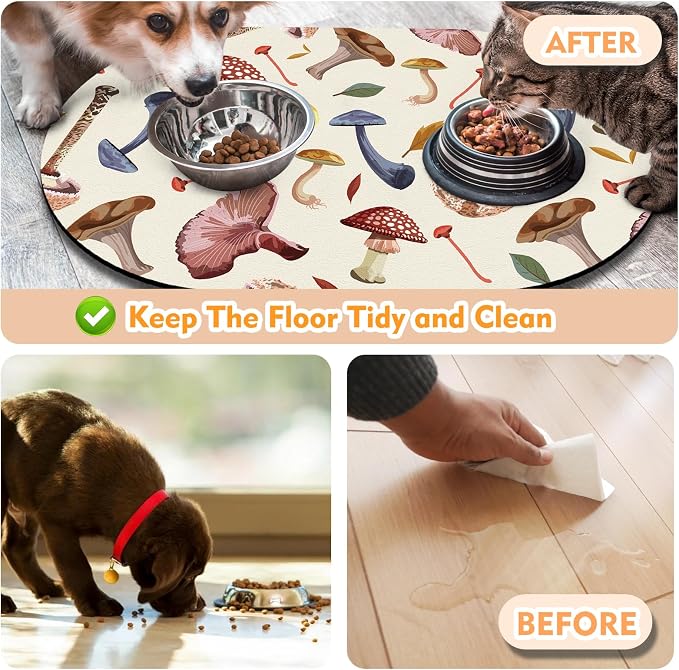 Dog Food Mat 20''x12'', Small Pet Feeding Mat, Non-Slip Rubber Pet Food Mat - Image 5