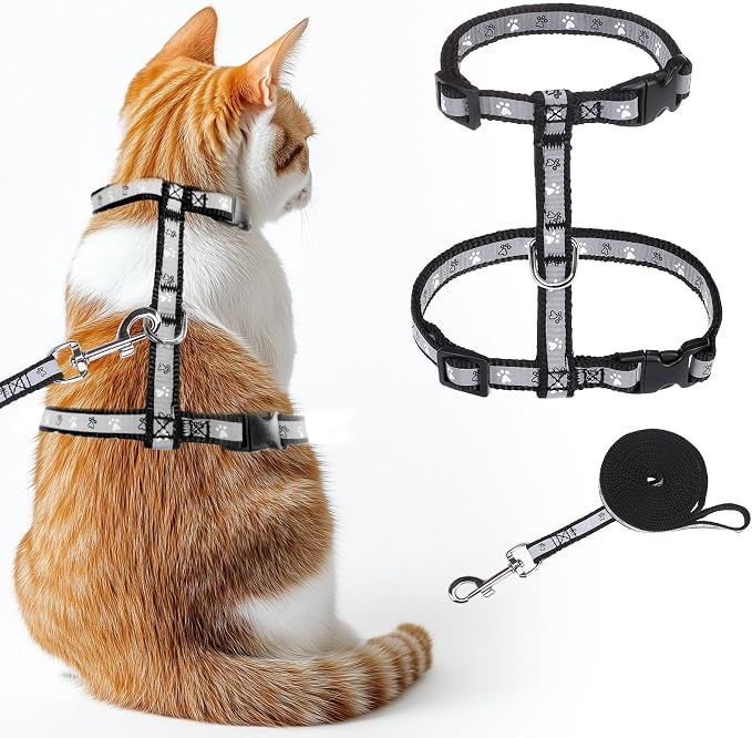 KOOLTAIL Cat Harness and Leash Set, Escape Proof Adjustable Kitten Harness by KOOLTAIL