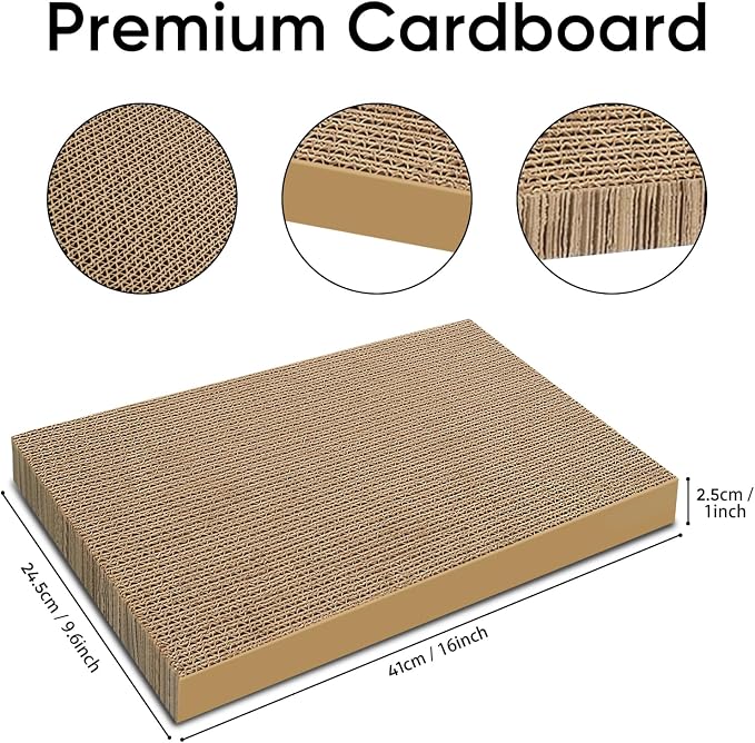 AGYM 5 Packs Cat Scratcher, 5 Packs Refill Cat Scratching Pad Cardboard - Image 2