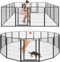 Dog Playpen Outdoor Extra Wide 16 Piece Panels Heavy Duty Dog Fence 47" Height by Committedtobetterpetlife