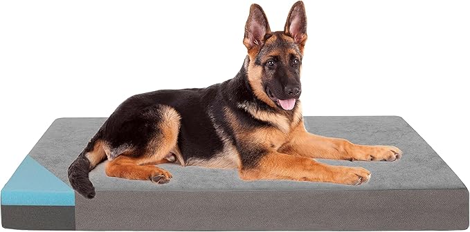 Orthopedic Memory Foam Dog Bed for Large Dogs, Cooling Dog Beds -Waterproof Pet by ABETTERLIFEWITHPET