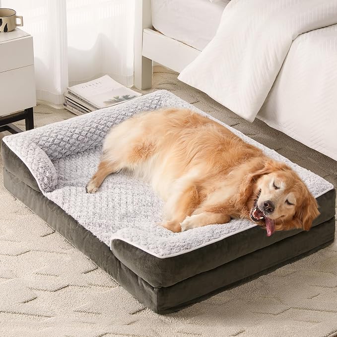 Orthopedic Dog Bed for Large Dogs, Egg Crate Foam Bed for Large Dogs, Equipped - Image 7