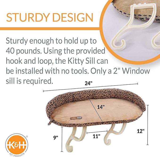 K&H Pet Products Bolster Kitty Sill Cat Window Perch Bed - Image 2