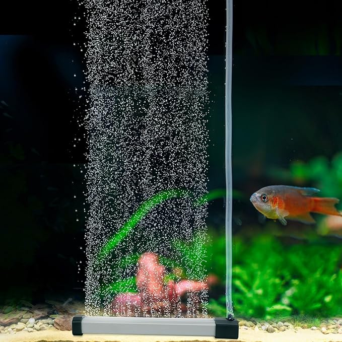 hygger Aquarium Bubble Strip, Nano Air Bubble Curtain Wall Aquarium Air Stone by hygger