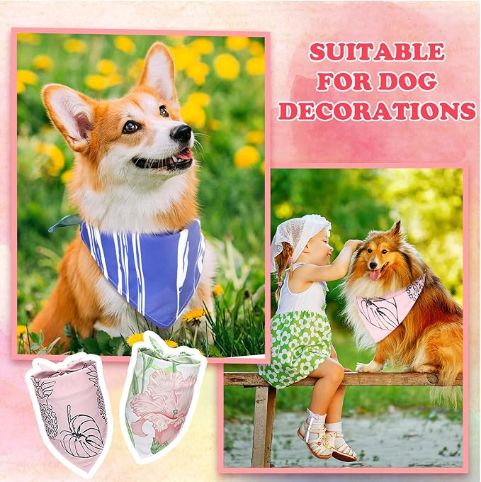150 Pcs Boho Dog Bandanas Bulk Pet Bibs Colorful Triangle Scarf Pet Boho - Image 6