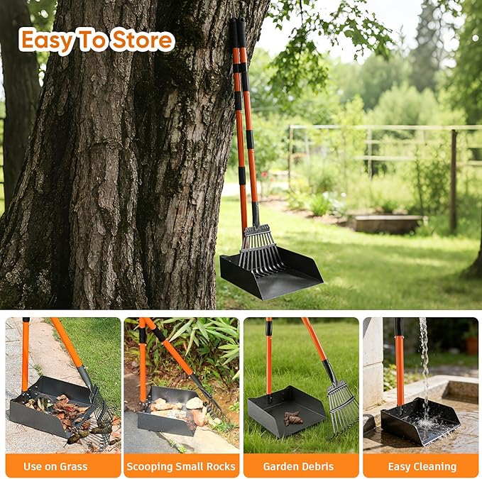 Pooper Scooper, Detachable Long Handle Dog Pooper Scoopers - Image 6