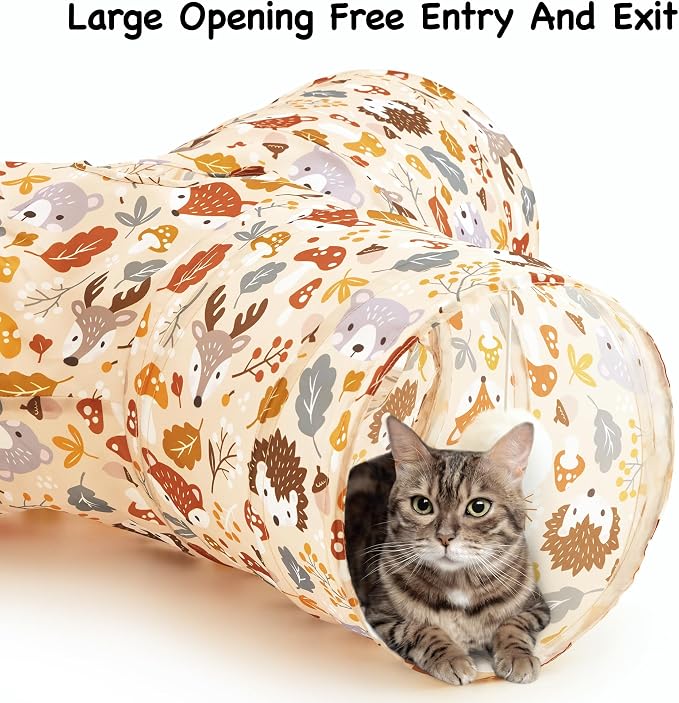 Tempcore Pet Cat Tunnel Tube Cat Toys 3 Way Collapsible, Cat Tunnels - Image 4