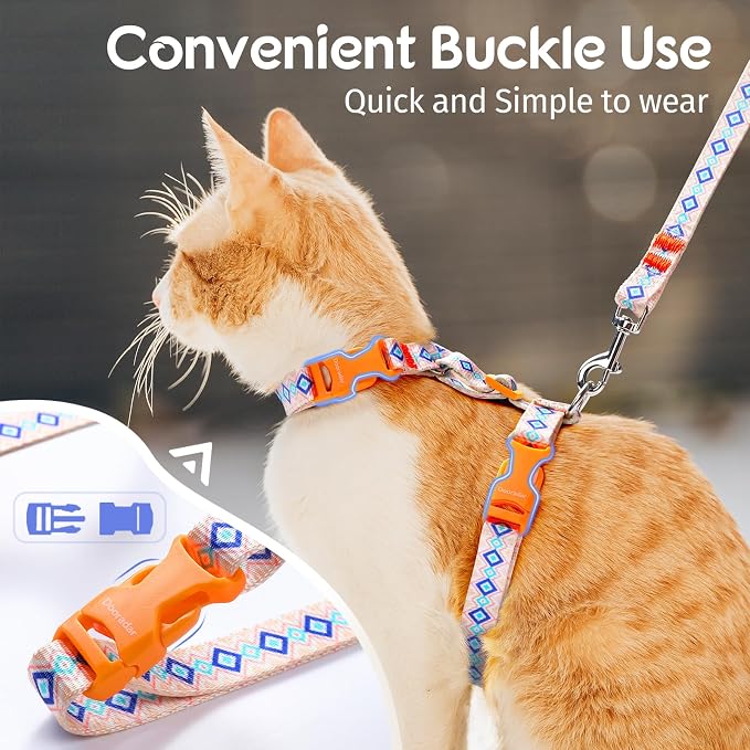 Dooradar Cat Harness and Leash, Escape Proof Adjustable Kitten Vest, - Image 2