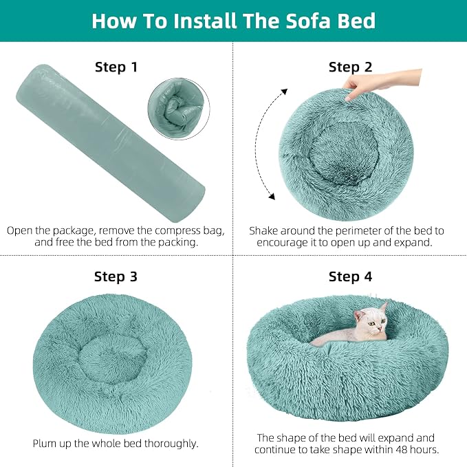 Cat Beds for Indoor Cats, 20 Inch Dog Bed for Small Melium Large Dogs, - Image 6