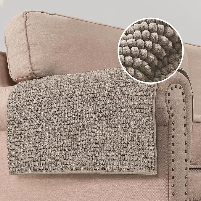 H.VERSAILTEX Plush Chenille Couch Armrest Cover 2 Packs Thick and Soft Sofa - Image 8