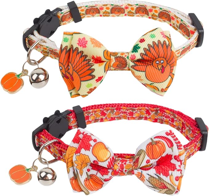 ADOGGYGO Thanksgiving Cat Collars by ADOGGYGO