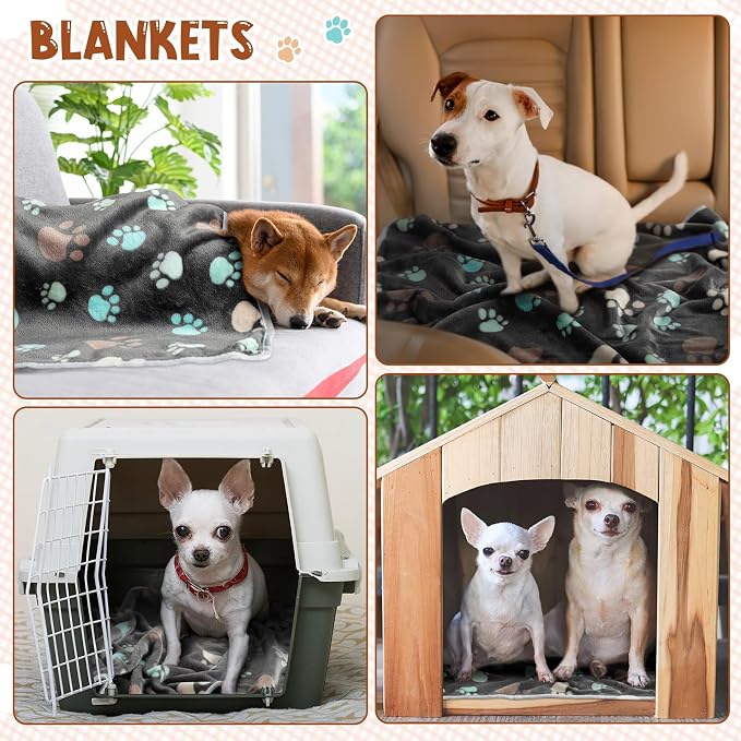 Tegeme 8 Pcs Fleece Dog Blankets - Image 4