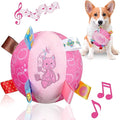 Dog Squeaky Plush Toy with Straps, 6-Inch Soft Stuffed Ball with Cotton by LetalongPetSupplies