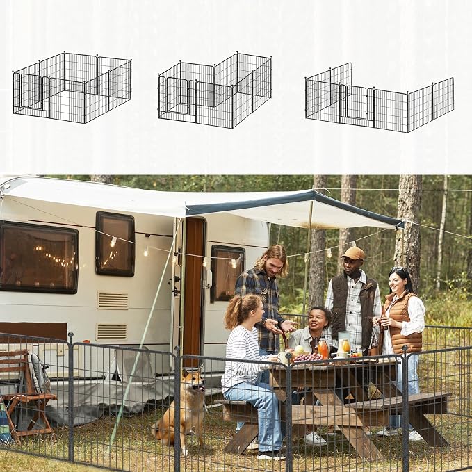 Dog Playpen 32 inch 32 Panels Indoor Outdoor Dog Pen - Image 2