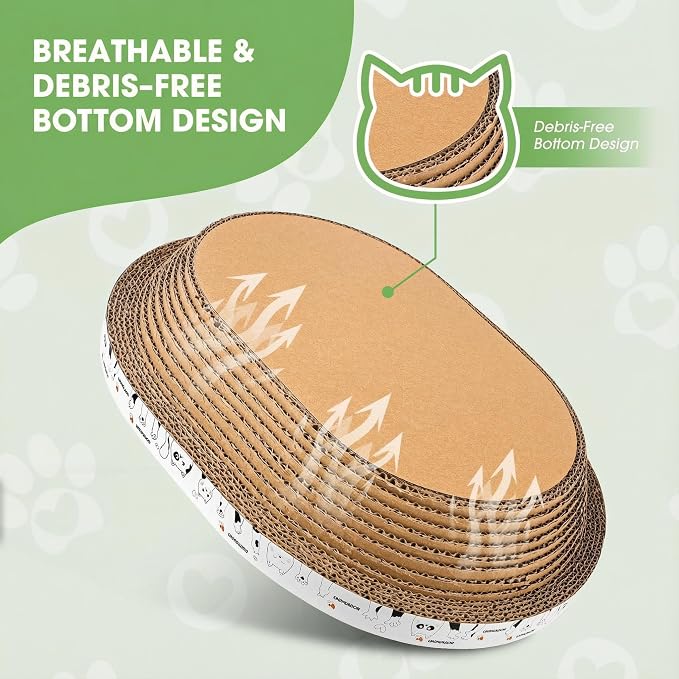 4-Piece Cardboard Cat Scratcher Bed Set - Image 3