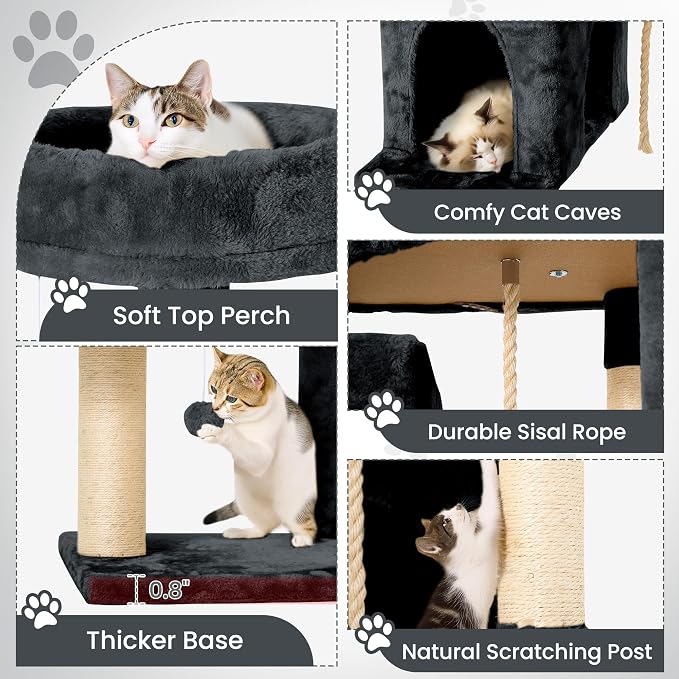 58.5inch Large Cat Tree Tower Condo - Image 4