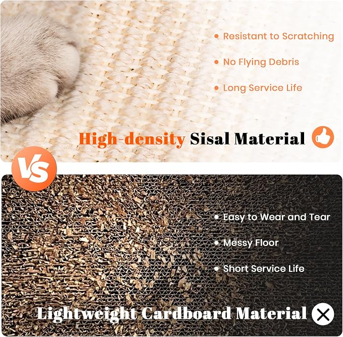 Cat Scratcher, Cat Natural Sisal Scratching Pad, Kitten Interactive Toy - Image 4