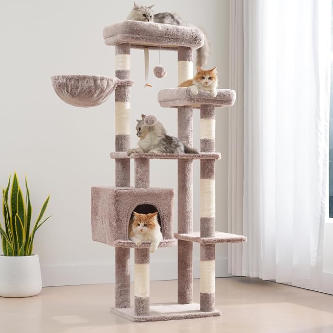 Cat Tree for Indoor Cats, 55.1 inch Cat Tower - Image 9
