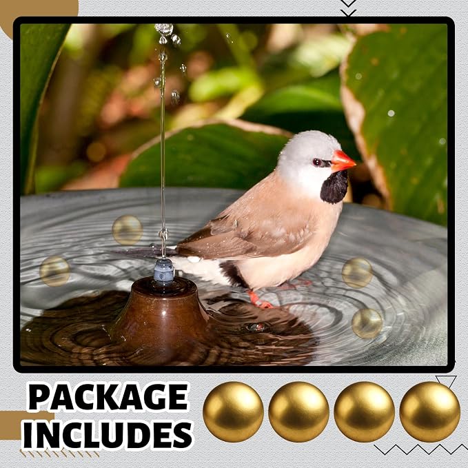 4 Pcs Bird Bath Copper Disk Balls, Spherical Design Purity Disk - Image 3