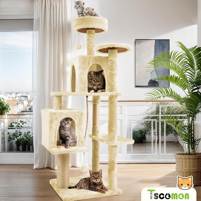 58.5inch Large Cat Tree Tower Condo - Image 6