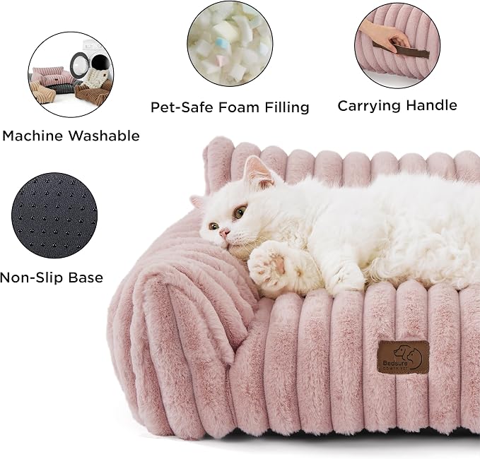 Bedsure ComfyFleece™ Cute Cat Couch - Image 5