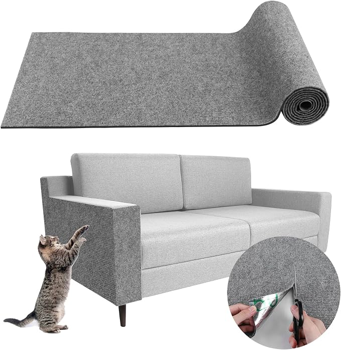 Climbing Cat Scratcher Mat Trimmable Cat Scratching Post Carpet 118’’x15.8’’ by LSGCQ