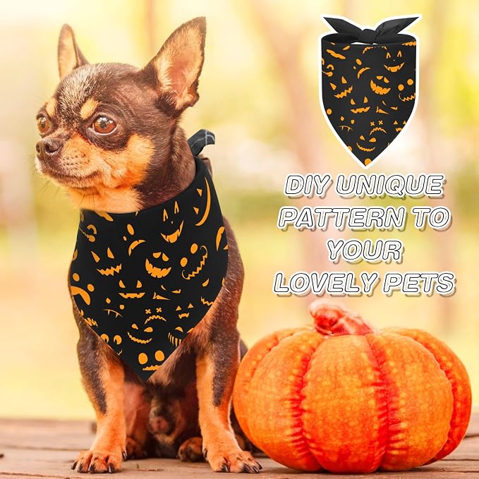 Abbylike 20 Pcs Sublimation Blank Dog Bandanas Plain Bandanas - Image 6