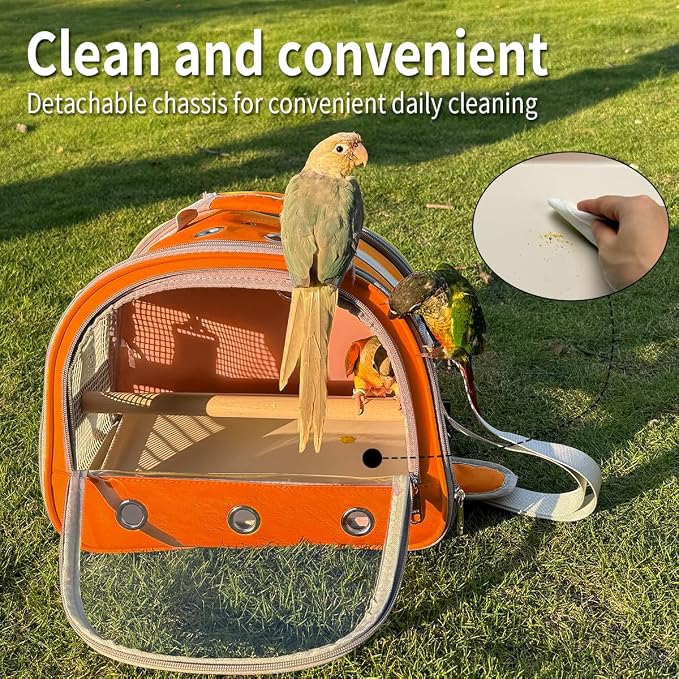 Bird Carrier, Bird Cage Parakeet Parrot Budgie Carrier Backpack - Image 6