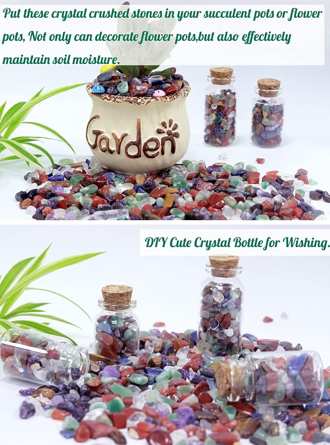 7Chakra Aquarium Gravel Rocks Natural Tumbled Healing Crystal Chips Bulk - Image 4