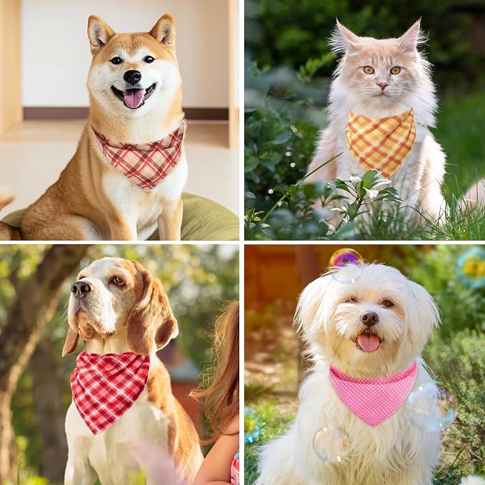 PAWCHIE Dog Bandanas Small Reversible Styles Pet Triangle Scarf Bibs - Image 7