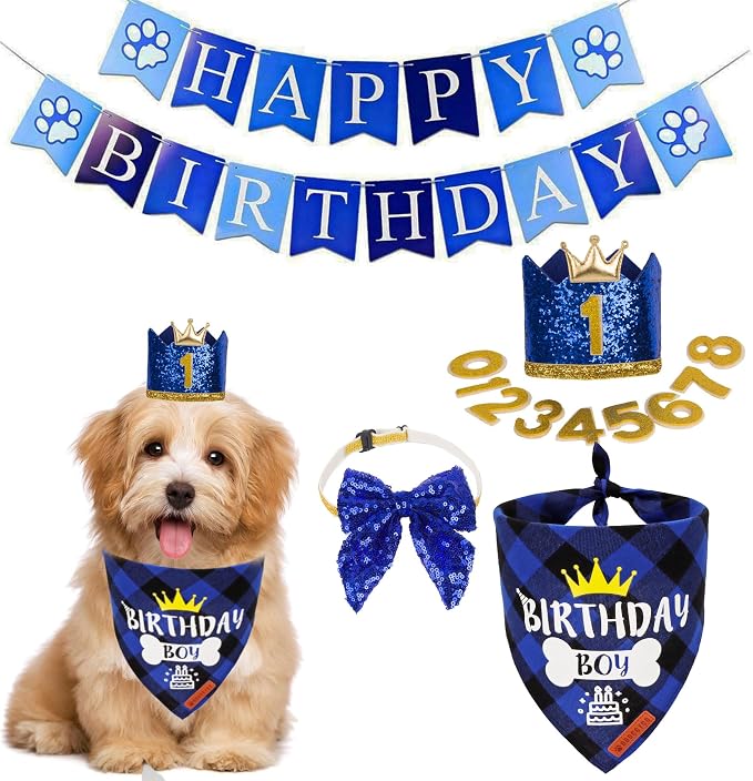 ADOGGYGO Dog Birthday Hat Bandana by ADOGGYGO